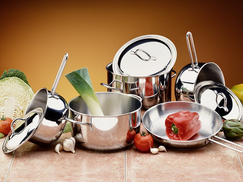 Set Stainless Steel With Vegetable