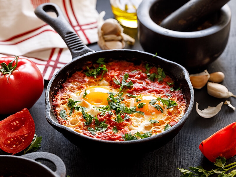 Shakshuka Dish Of Eggs