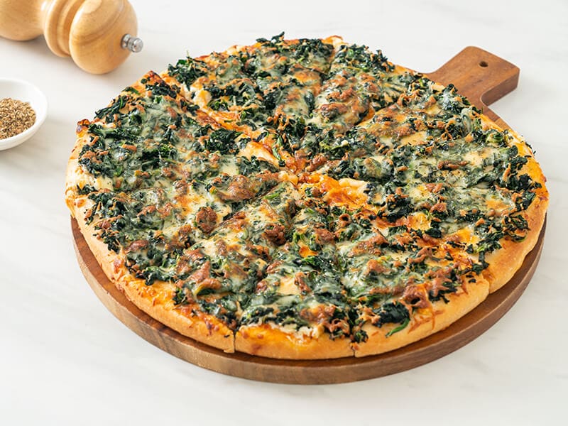 Spinach Cheese Pizza