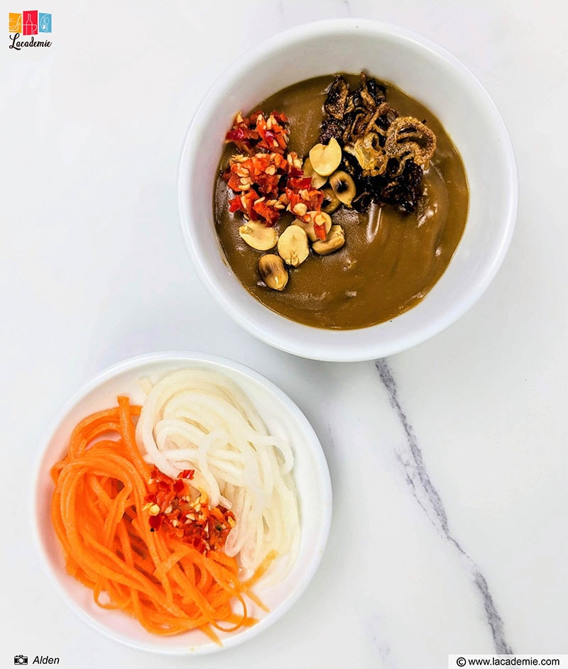 Spoon Sauce Into A Small Bowl