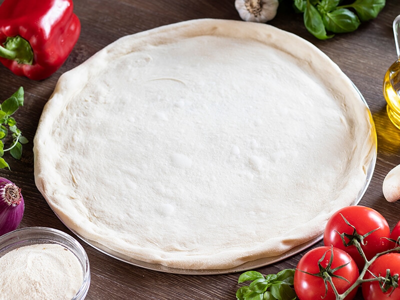 Stretched Pizza Dough