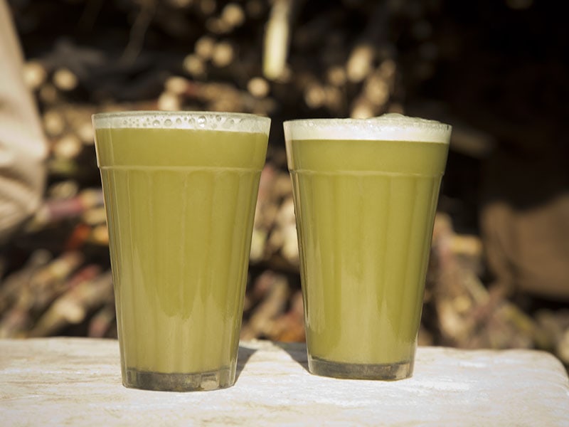 Two Glasses Sugar Cane Juice