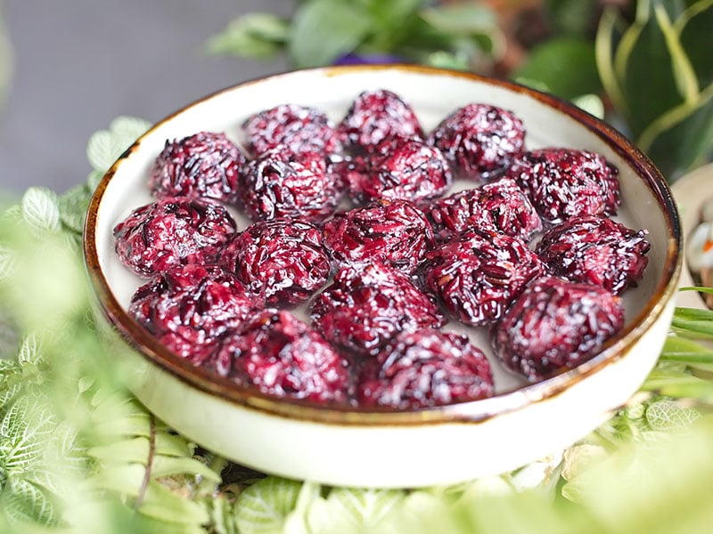 Vietnamese Red Rice Wine Dessert