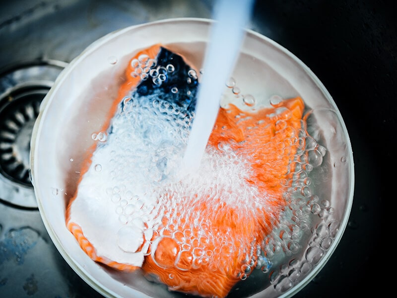 Water Pouring Washing Fish