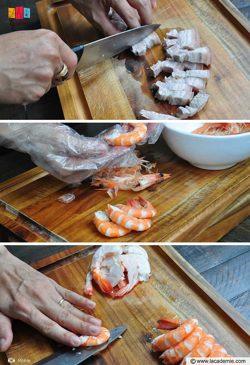 Cut Pork Belly And Shrimp