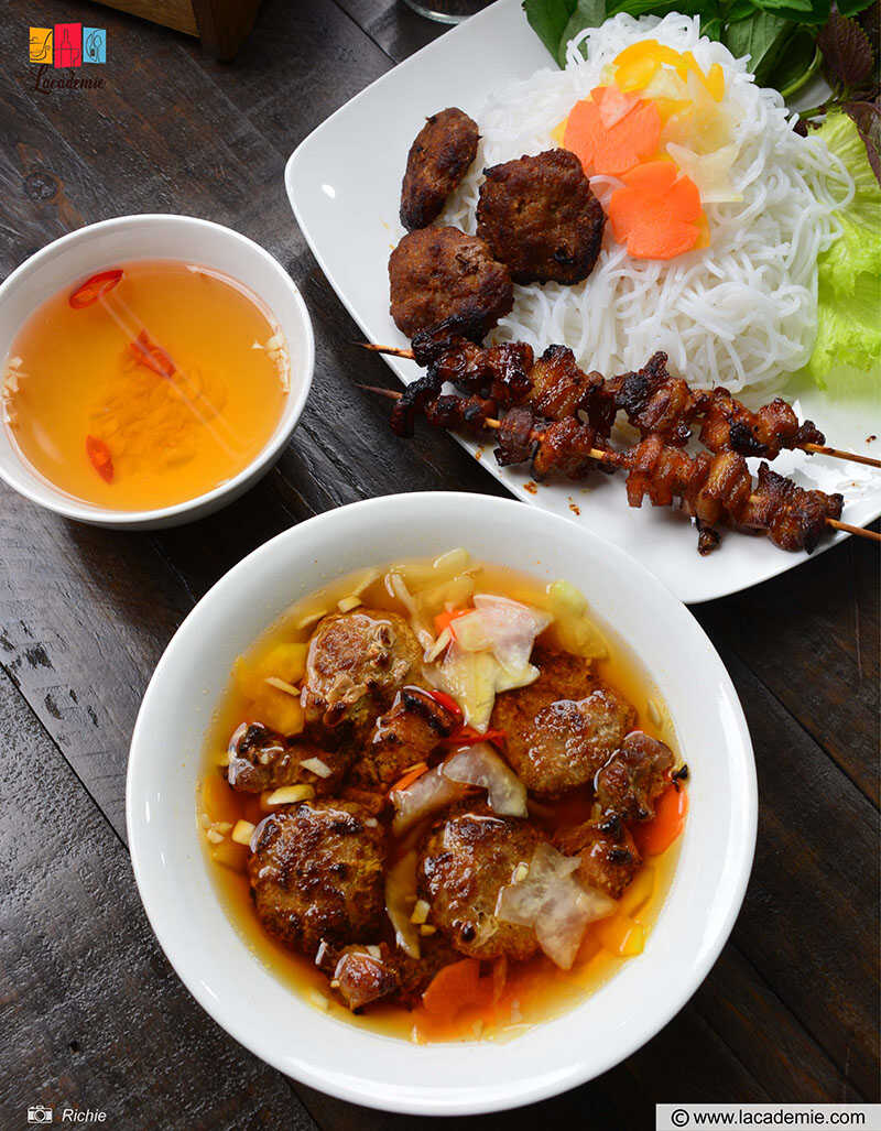 Grilled Pork Meatballs And Noodles