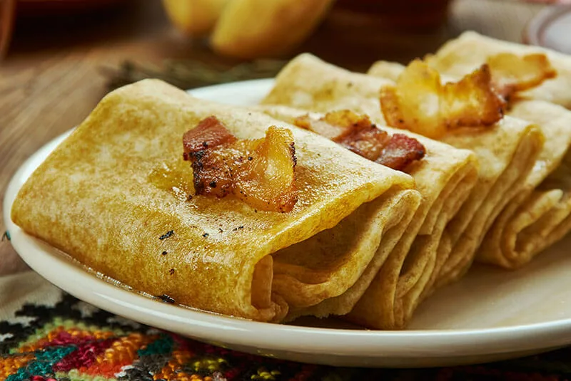 Nalysnyky Rolled Pancakes