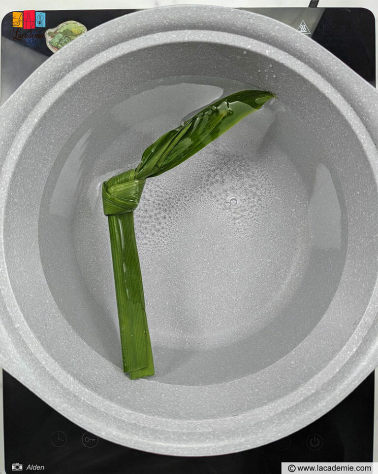 Water And Add The Pandan Leaves