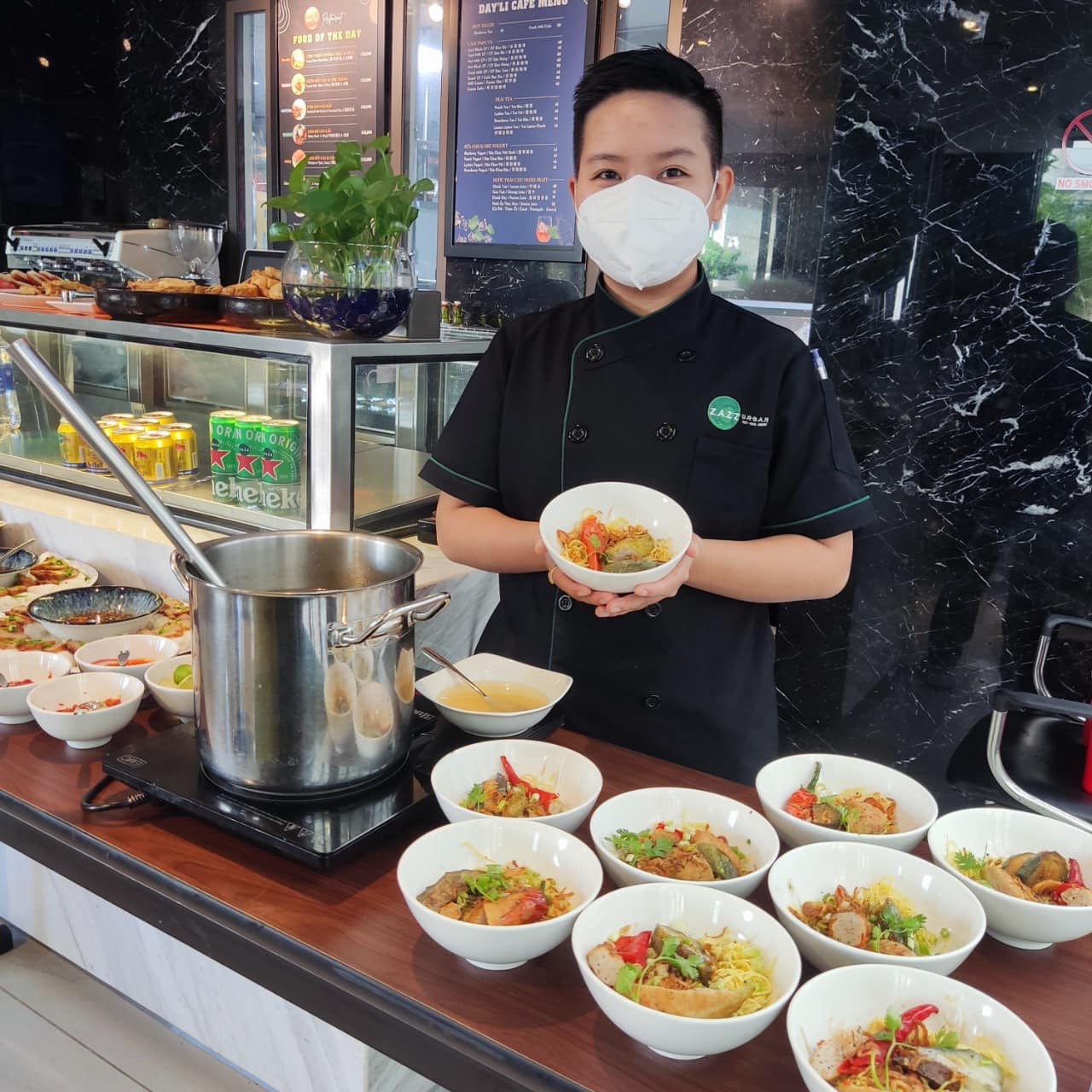 Alden Prepares Breakfast for overnight guests