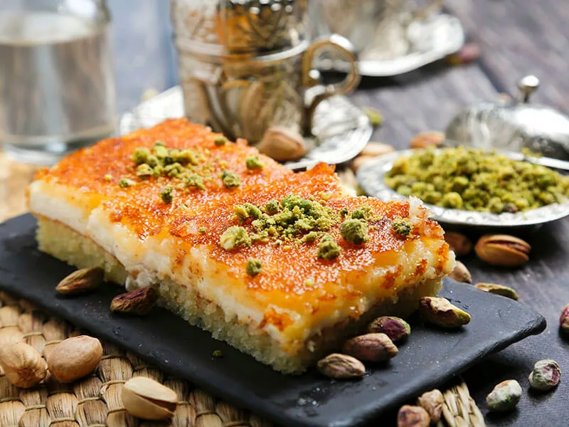 Basbousa Middle Eastern Cake