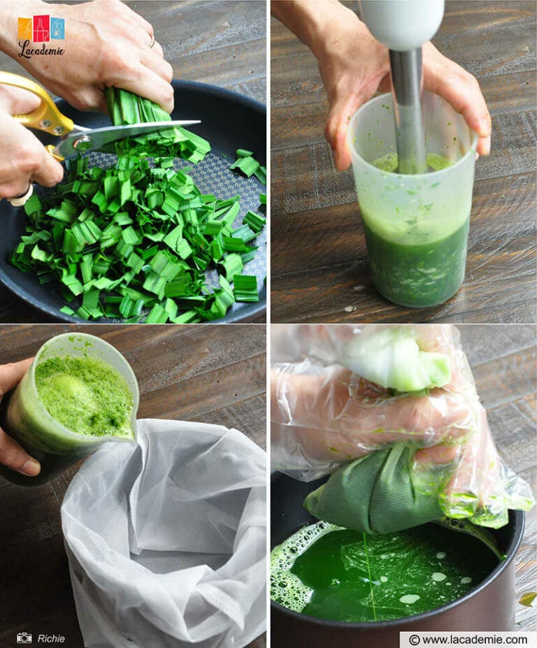 Cut Pandan Leaves Into Small Pieces