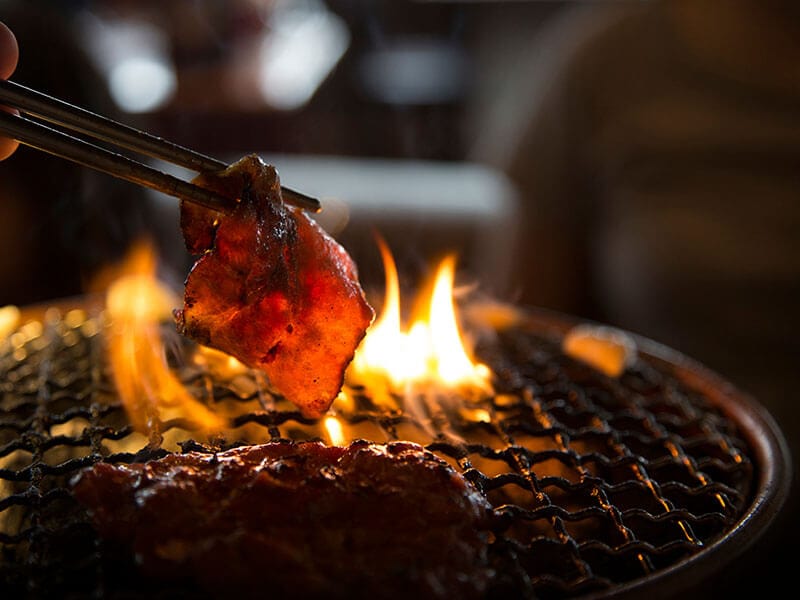 Grilling Beef Meat