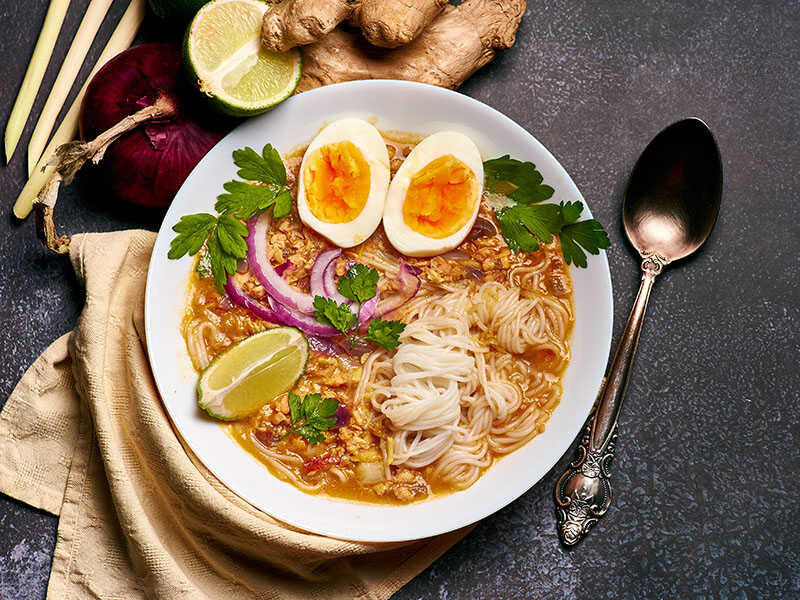 Mohinga Rice Noodle And Fish Soup