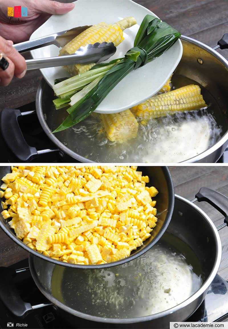 Remove The Corn Cobs And Leaves