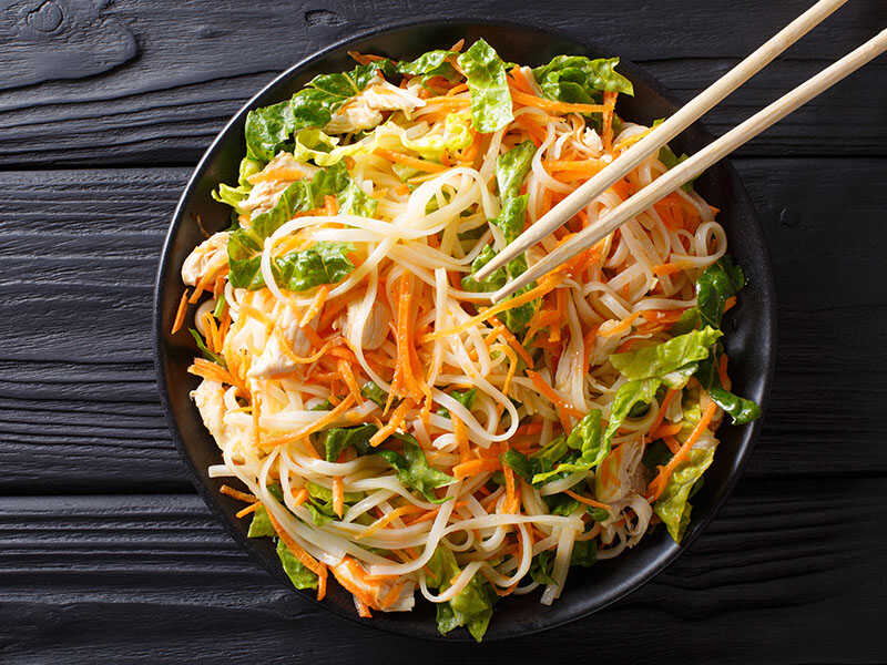 Salad Rice Noodles Carrots