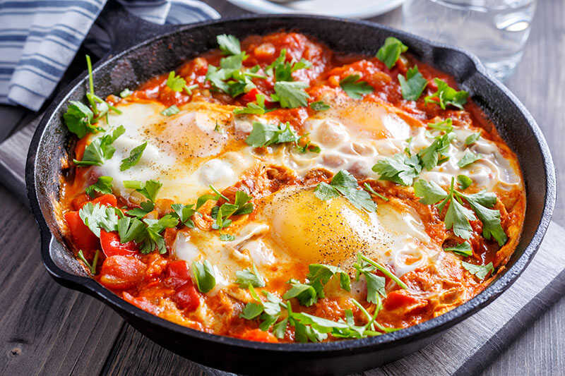 Shakshuka Frying Pan Eggs