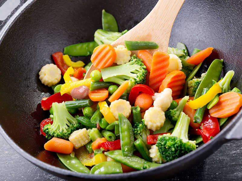 Stir Fried Vegetables Wok