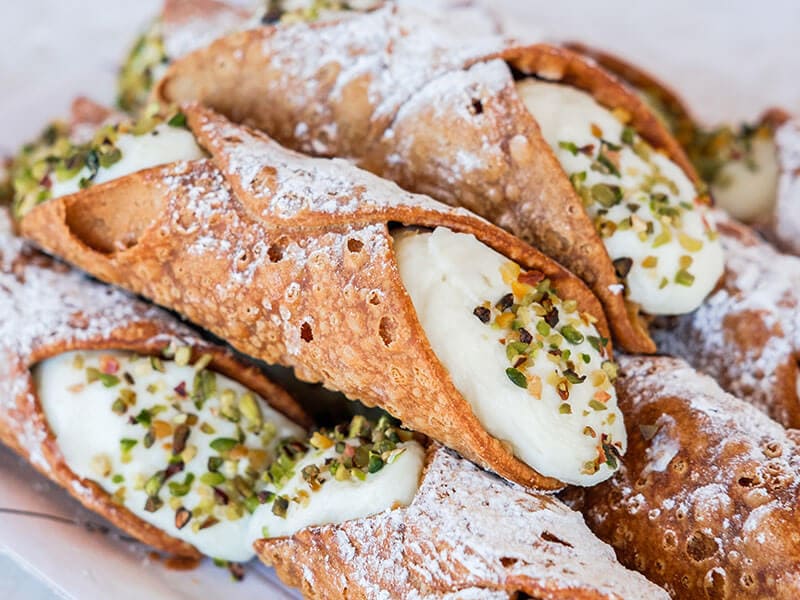 Cannoli Typical Sicilian Sweets