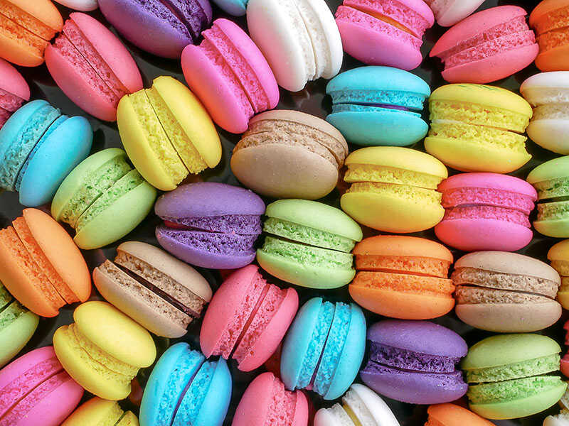 Colorful Macarons Dessert