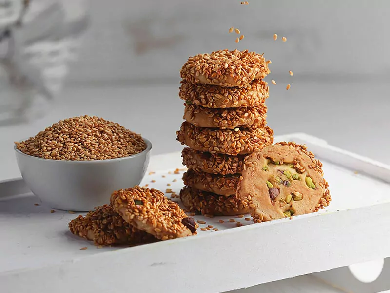 Sesame Pistachio Cookies