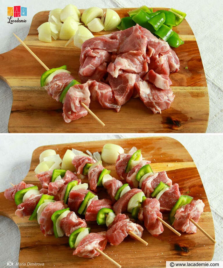 Skewers Meat With Veggies