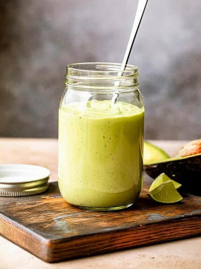 Light and Creamy Avocado-Lime Salad Dressing